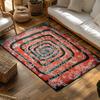 Unique Geometric Pattern Area Rug Modern Abstract Design Floor Mat Home Decor Living Room Carpet Durable Non-Slip Accent Rug Boh