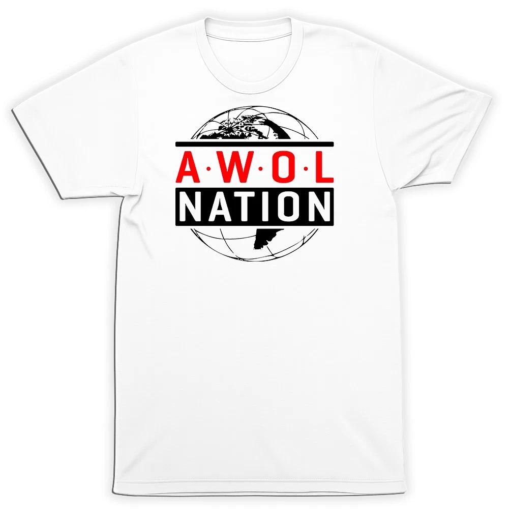AWOLNATION World Logo Shirt Alternative Rock Band Graphic White T-Shirt S