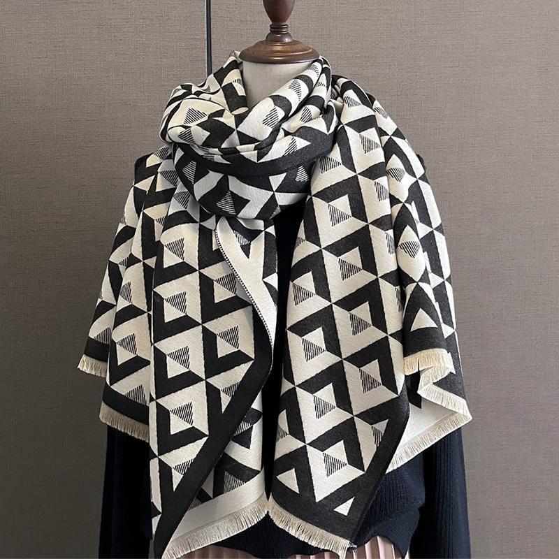 New Winter Shawl Scarves Wrap  Design Cashmere Scarf Women Warm Fashion Pashmina Femal Poncho Neckerchief Echarpe Bandana