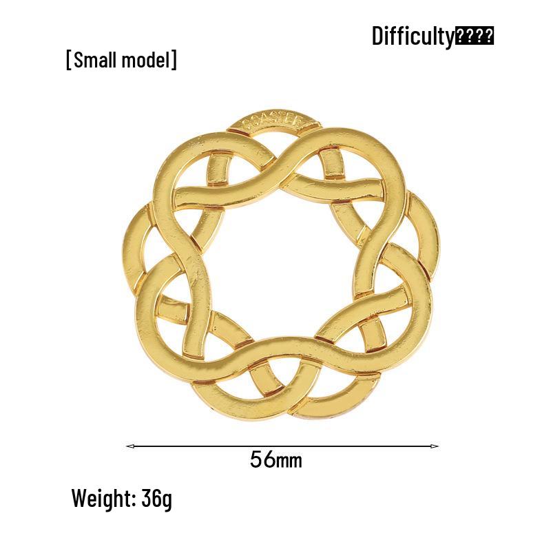 Intelligence Puzzle Zinc Alloy Disentanglement Rings - Unlock Nine Linked Rings Kongming Luban Lock Educational Toy
