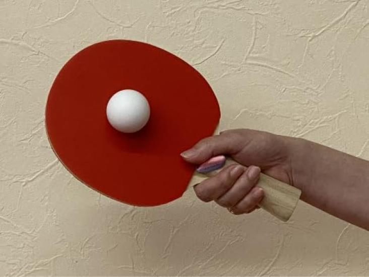 Grip Meister Fit-Pro-G Carbon Right Handed Medium Patented Table Tennis Shakehand Support with Thumb Guide and Adhesive