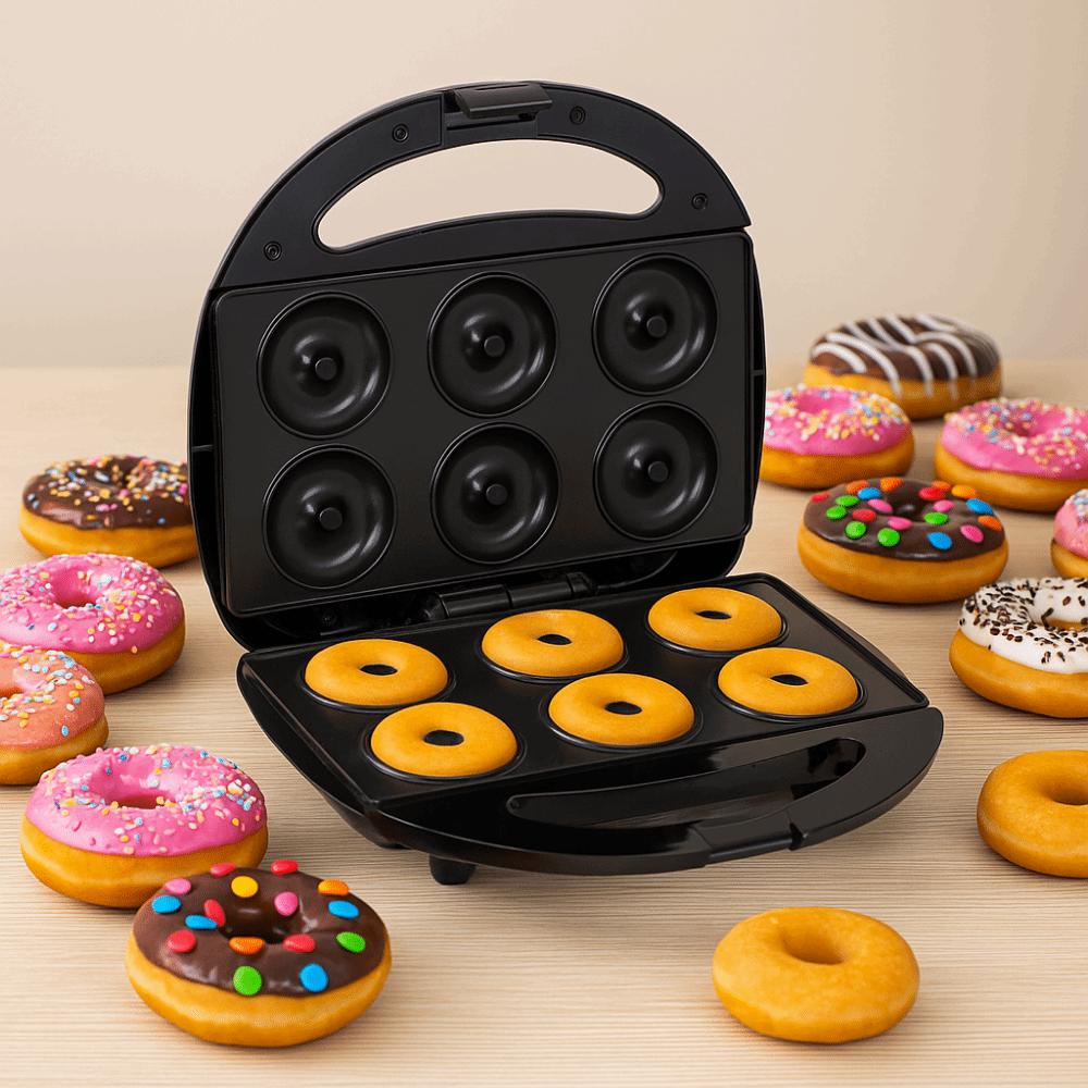 6 Holes Mini Donut Maker Fully Automatic Dessert Maker Practical Breakfast Donut Machine  for Home