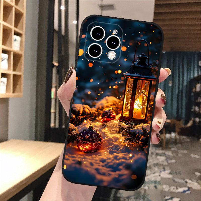 Phone Case Carcasa Funda For iPhone 17 Pro Max Air 16 15 14 13 Pro Max 15 16 Pro 15Plus Aesthetic Christmas Case