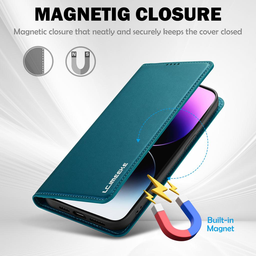 Flip Magnetic Cards Solt Wallet Leather Case For IPhone 16 Pro Max 15 Plus 14 13 12 11 SE4 XS XR Book Business Bag Stand Cover