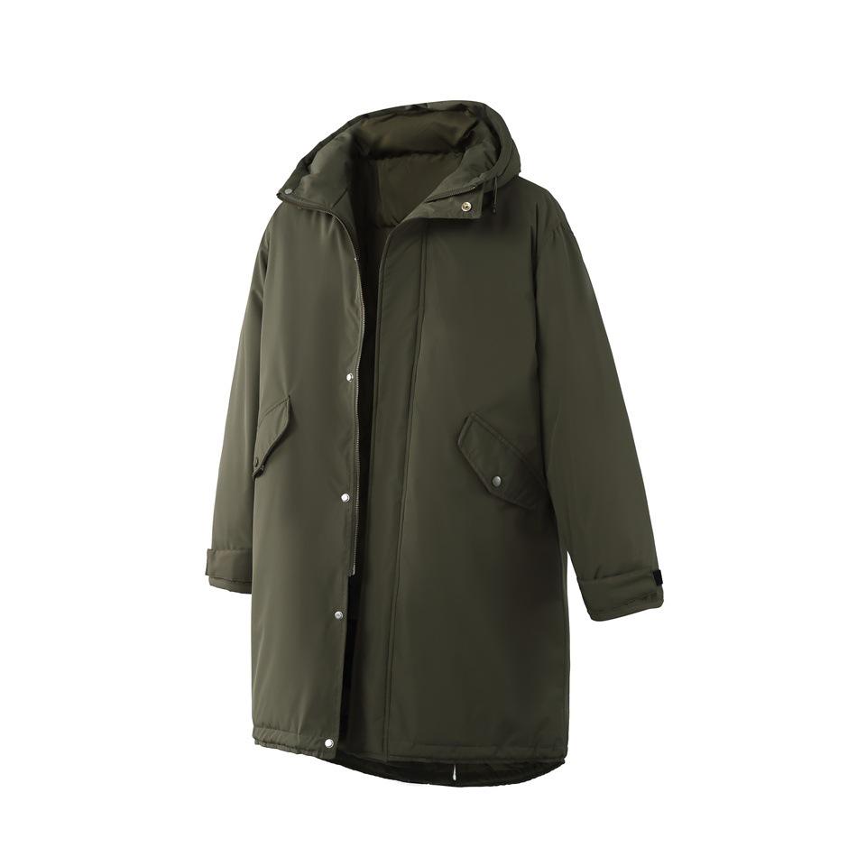 

UNDREST Unisex Hooded Winter Jacket: Thickened White Duck Down YR13 Extra Large армія зелений колір