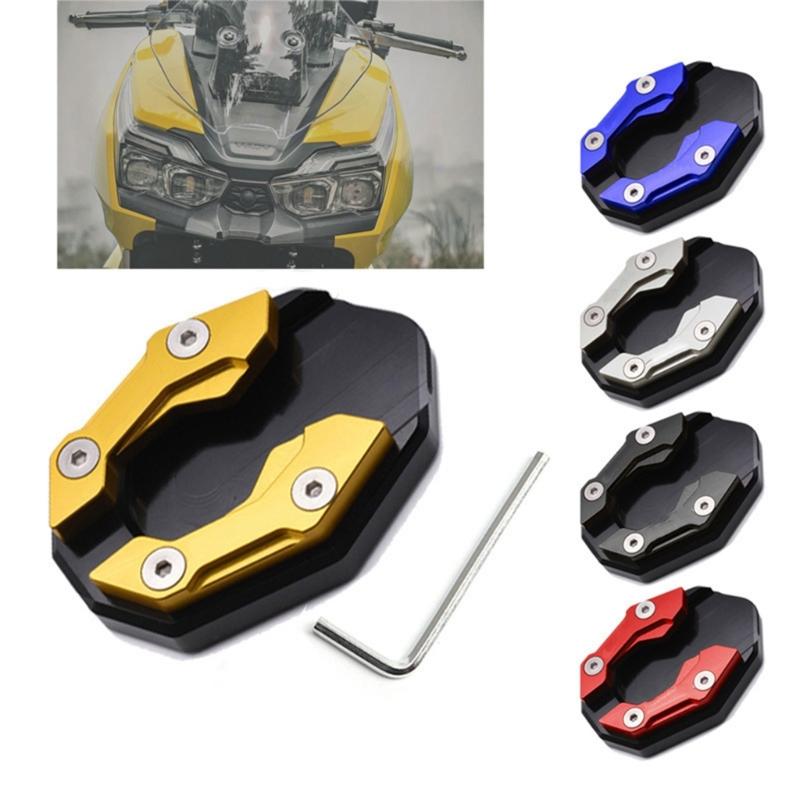 Motorbike Stand Extension Pad for NAMX155 Universal Kickstand Plate Metal Motorcycle Foot Side Stand Cover with Wrench