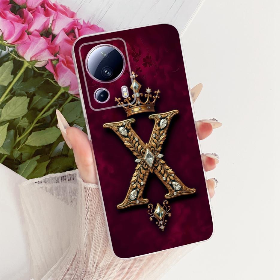 For Xiaomi 13 Lite Case Luxury Letters Cover Clear Silicone Soft Slim Phone Case For Xiaomi Mi 12 Lite NE Mi 13Lite Fundas Coque