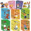 6/8/12/16pcs PAW Patrol Puzzle Anime Stickers DIY Ryder Chase Make-a-Face Assemble Funny Cartoon Decal Assemble Jigsaw Sticker