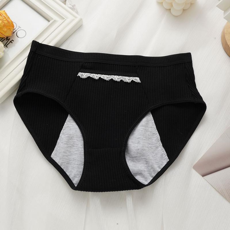 Women's Menstrual Leakage Prevention Menstrual Panties Cotton Plus Size with Pocket Trousers