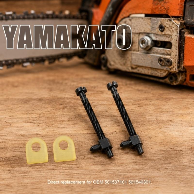 Threaded Chainsaw Chain Adjuster Screws and Tensioner Plates, Chain Tensioner Replacement Parts for Maintenance and Repair Hardware