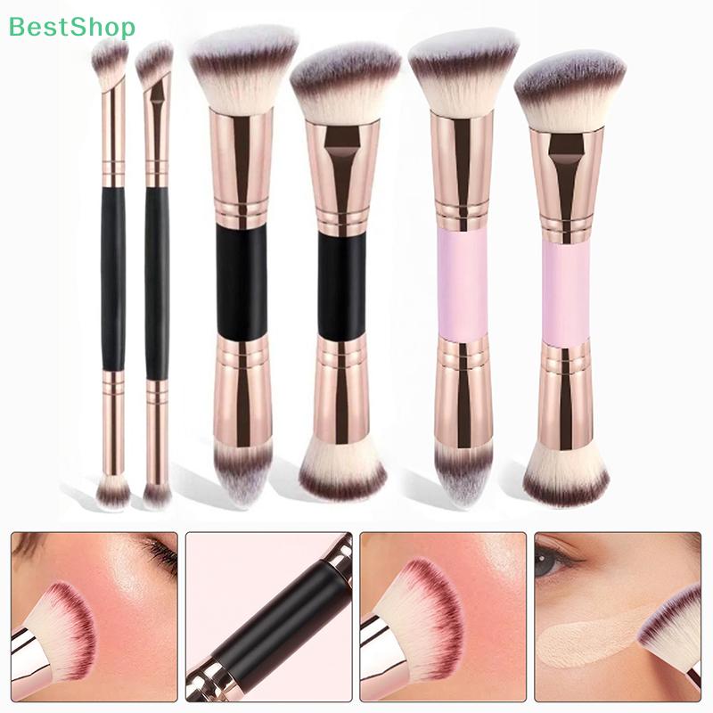 Double-ended makeup brush Foundation Makeup Brush Flat/Angle Top Contour Brush