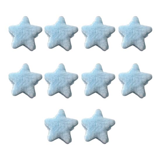 10Pcs Girl Hairpin Plush Star Shape Bang Hair Clips Stable Clamping Force Macaron Color Hair Pin Autumn Winter Accessories