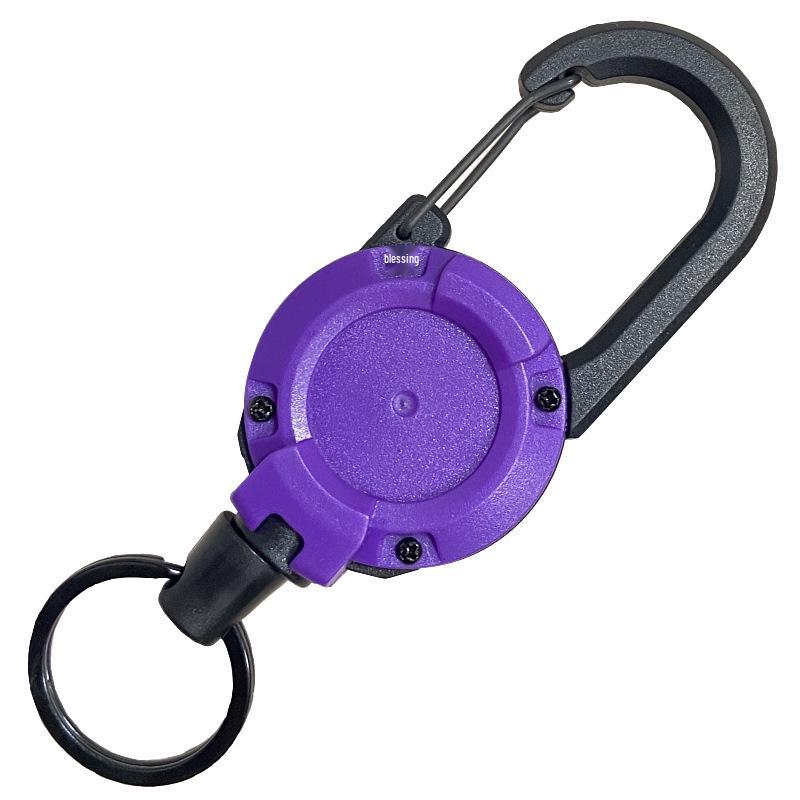 Minimalist Tactical Backpack with U-Shaped Retractable Steel Wire Keyring and Four-Color Spring Buckle