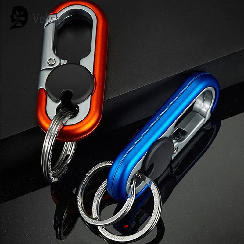 Car Keychain Creative Key Holder Men Fashion Camping Metal Key Ring Car Styling Auto Car Keyring Accessories