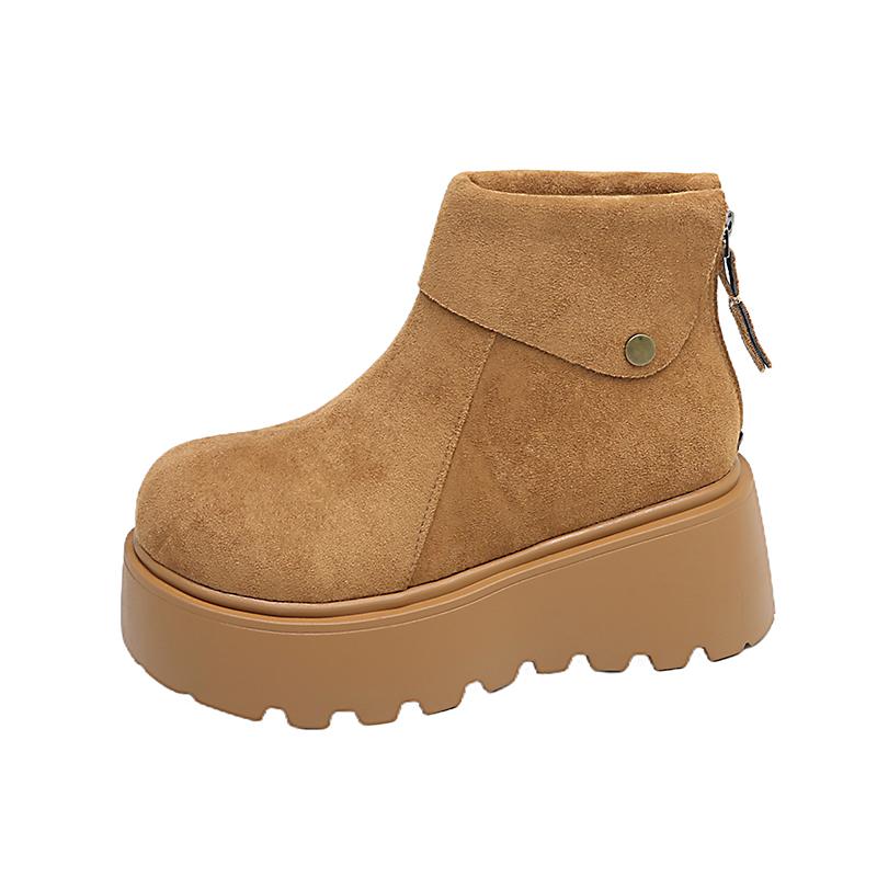 TUINANLE Newest Women Winter Snow Boots Slip on Short Boots Comfort Ankle Boots Faux Fur Lining Plush Boots