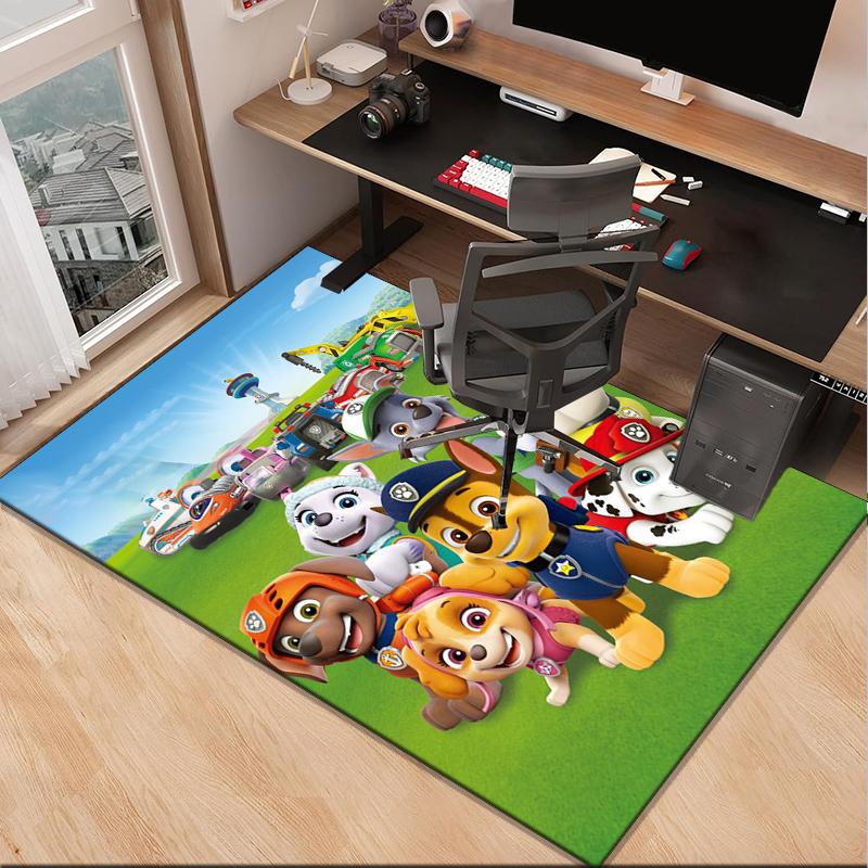Dog Paw Heroes Office Rug Chair Mat, Game Carpet, Suitable for Front Door, Bedroom, Living Room, Desk, Holiday Gift