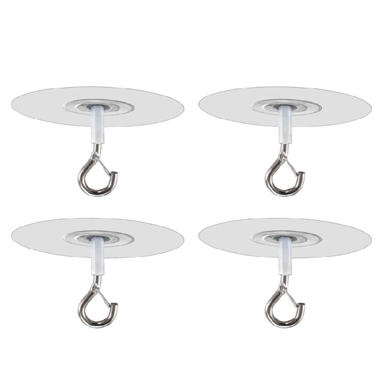 

Набір з 4 прозорих гачків, клейких кріплень для годівниць для птахів, зовнішнього декору, знімних стельових гачків, вішалки для рослин 1