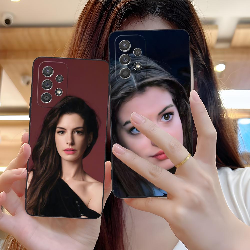 Anne Hathaway Mobile Phone Case for Samsung Galaxy M55 54 42 35 34 33 32 23 22 15 14 13 12 F55 5G Colorful Cover Cover Luxury