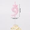 Purple Pink 0-9 Number Candle Kpop Birthday Cake Decorations Party Cake Candle Ornament K-pop Accessories