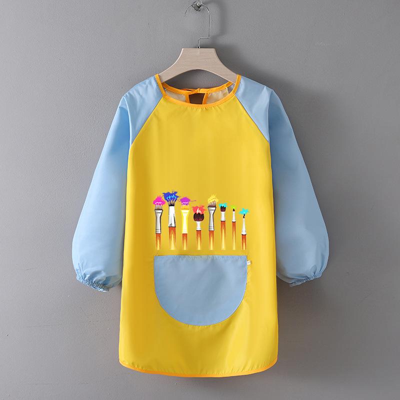 Children's Waterproof Art Smock with Logo - Reversible Apron for Painting and Eating  