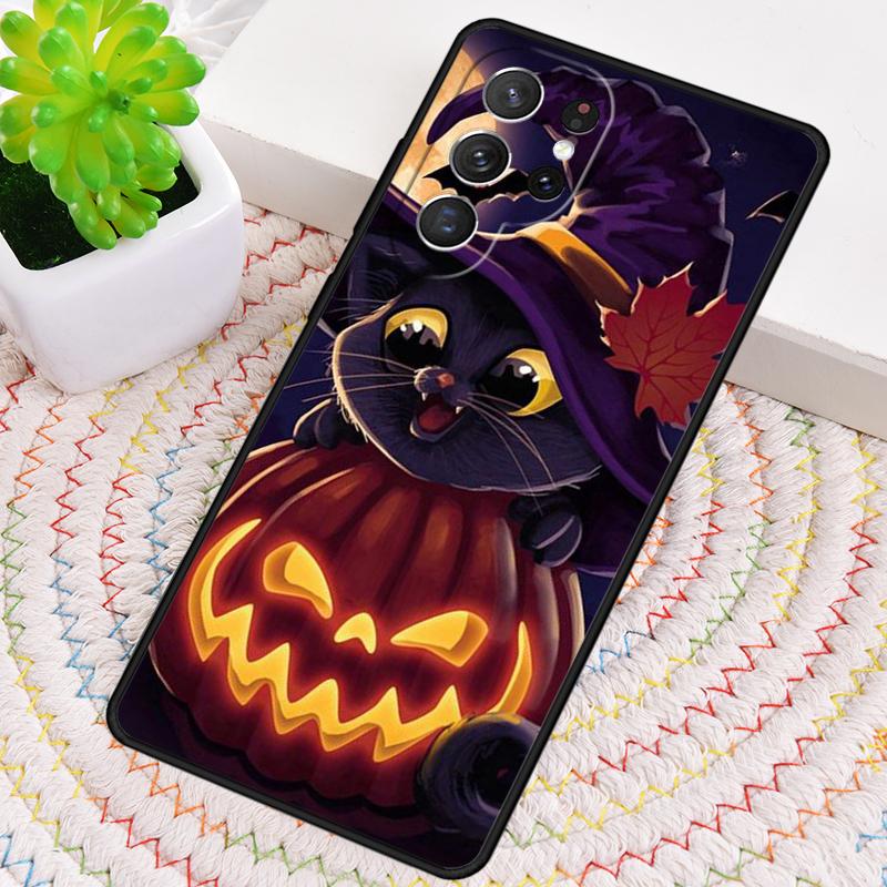 Funny Animal Cartoon Halloween Cat Phone Case for Samsung Galaxy Note 10 Pro S26 Ultra S23 S24 FE S25 S21 S22 PLUS Cover