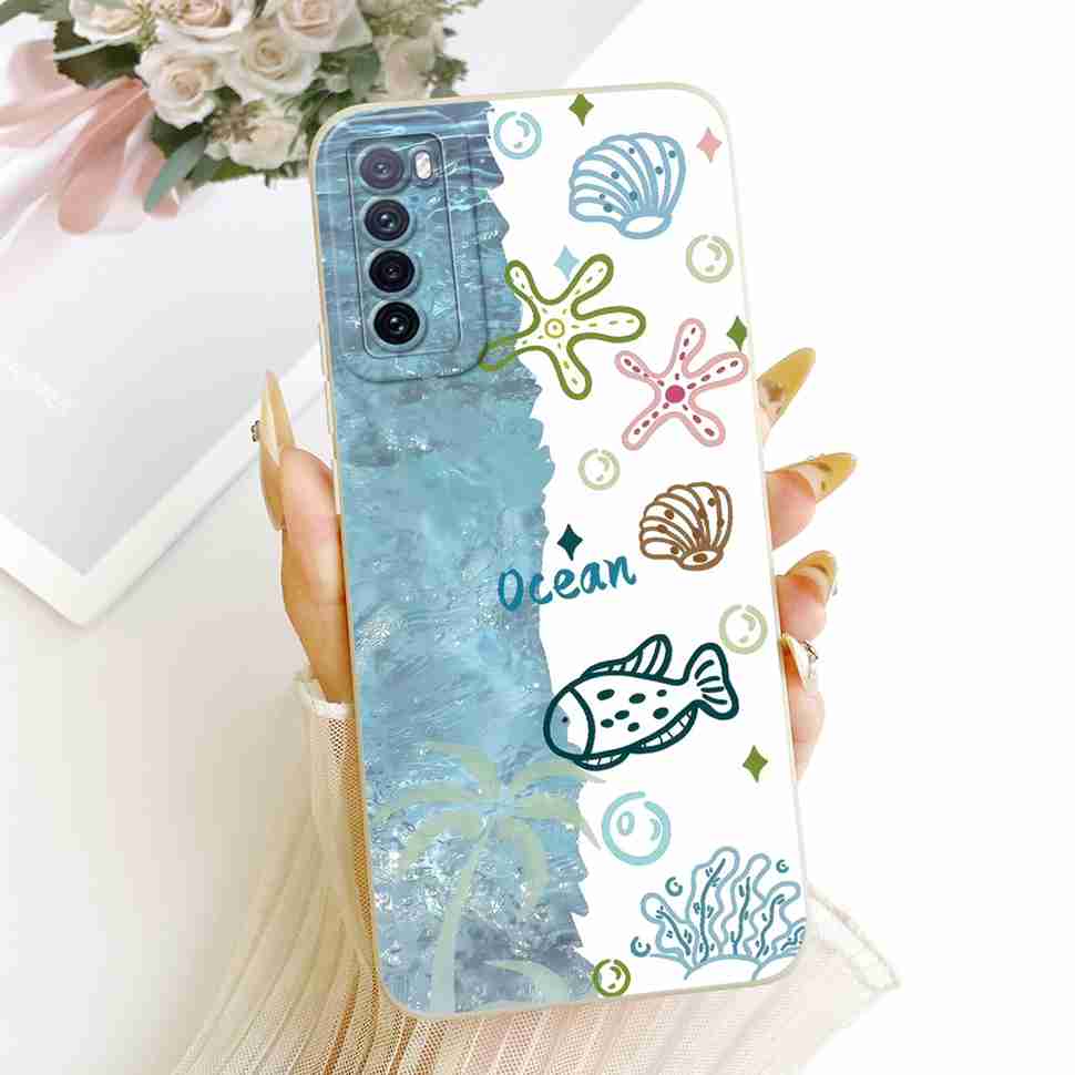For Huawei nova 7 5G JEF-TN00 JEF-AN00 Case Silicone Back Cover For Huawei Nova7 JEF-NX9 JEF-AN20 Simple Style Phone Cases