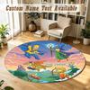 The Simpsons Personalized Round Rug Support Custom Name, Soft Home Decor Mat