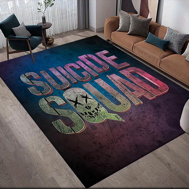 

Suicide Squad Logo Anti-Slip Rug, Rectangular Carpet for Home Entertainment Room 60x90cm