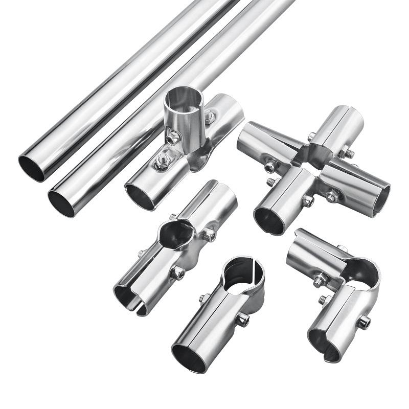 25 Snap-On Stainless Steel Pipe Connectors for Greenhouse Clamps
