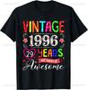 Level 29 Unlocked Awesome Since 1996 29th Birthday Gamer TShirt Unisex Summer Streetwear Tops Couple Camisas