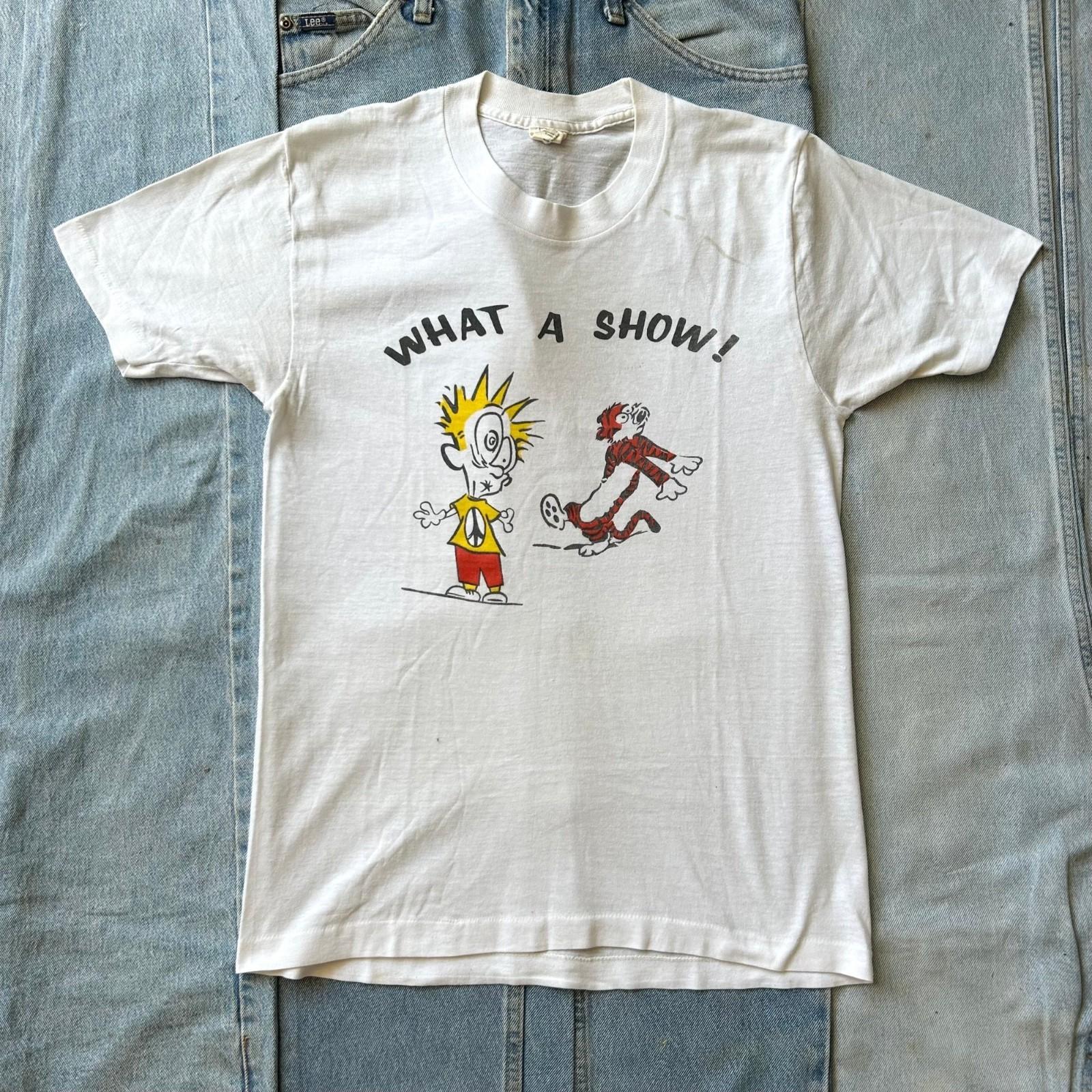 Calvin Hobbes WHAT A SHOW Funny Comic Graphic Unisex Tee S-5XL Unisex T-Shirt S