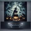 7 X 8 Ft Halloween Garage Door Cover Decorations Witch Cauldron Banner Hanging H
