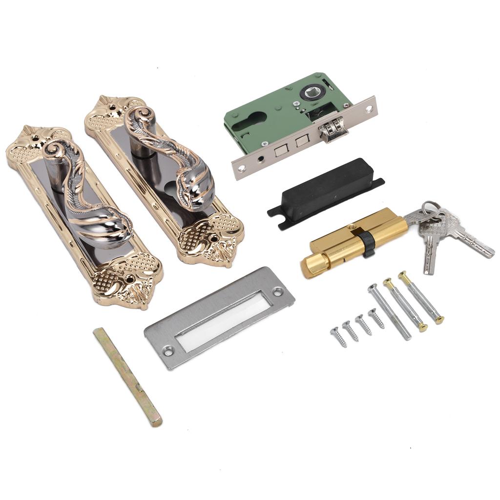 Door Handle Lock Silent Lock Bearing Safety Lever Handle Reversible Bedroom Door Lock