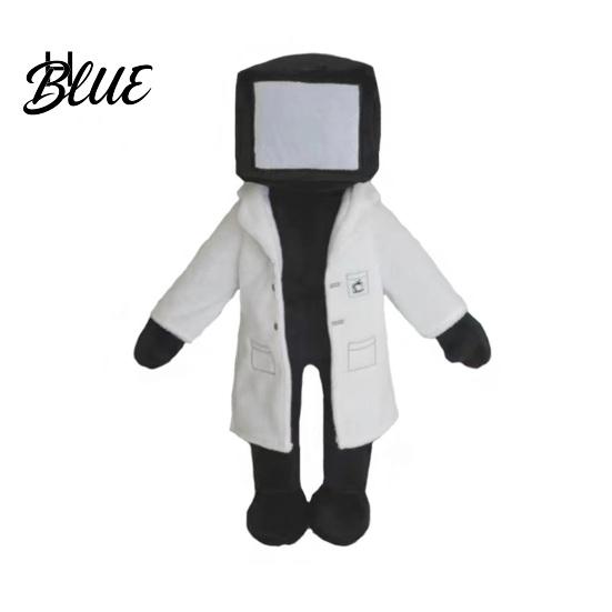 Playful Plush Doll TV Man Toy PP Cotton Fully Filled Speakerman Stuffed Plushie Collectible Gifts for Kids Fans Halloween Decoration Christmas