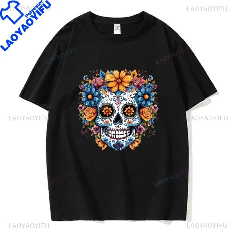 Mexican Day Of The Dead DA De Los Muertos Printed Tshirt Unisexs Graphic TShirt Casual Comfy Tees For Summer Unisex Clothing