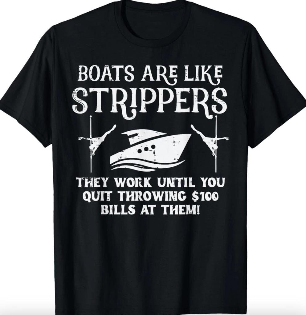 Boats Are Like Work Until Funny Captain Yacht Owner Ship Men Gift Unisex Tee