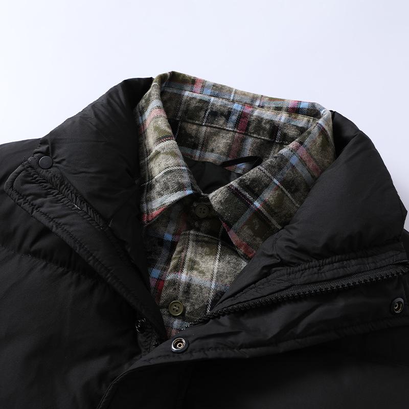 New Winter Men's Down Jacket, Warm White Duck Down, Loose and Versatile, Stand-up Collar, Thickened, Trendy Casual Bread Clothes