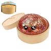 Bunter Blasen-Knödel zum Quetschen mit Dampfgarer, weicher TPR-Teigball, Dekompressions-Fidget-Spielzeug, lustiges kreatives Brötchen-Geschenk