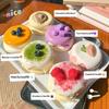 [DO]Strawberry Souffle Toy With Soft Creamy Texture And Realistic Food Look Perfect For Stress Relief Gift Desk Decor[DO]