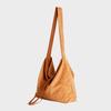 Plain Easy Corduroy Reversible Shoulder Bag - Suede Camel Brown