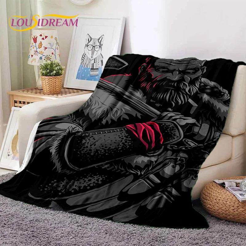 Nordic Viking Odin Valhalla Valknut Soft Blankets,Keep Warm Throw Blanket Comfortable Blanket for Picnic Beds Sofa Home Bedroom