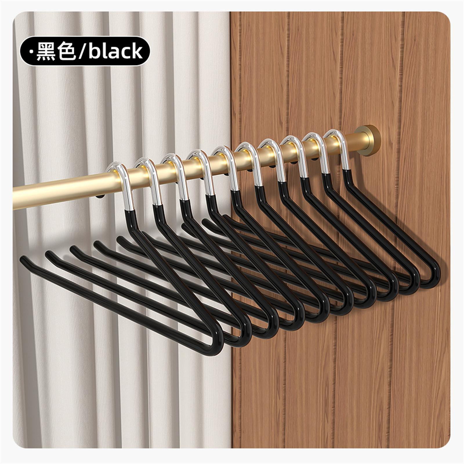 

10шт. Пластиковая вешалка для брюк типа Dip, телескопическая вешалка для одежды для общежития, многослойная вешалка для брюк для женщин One Size чёрный