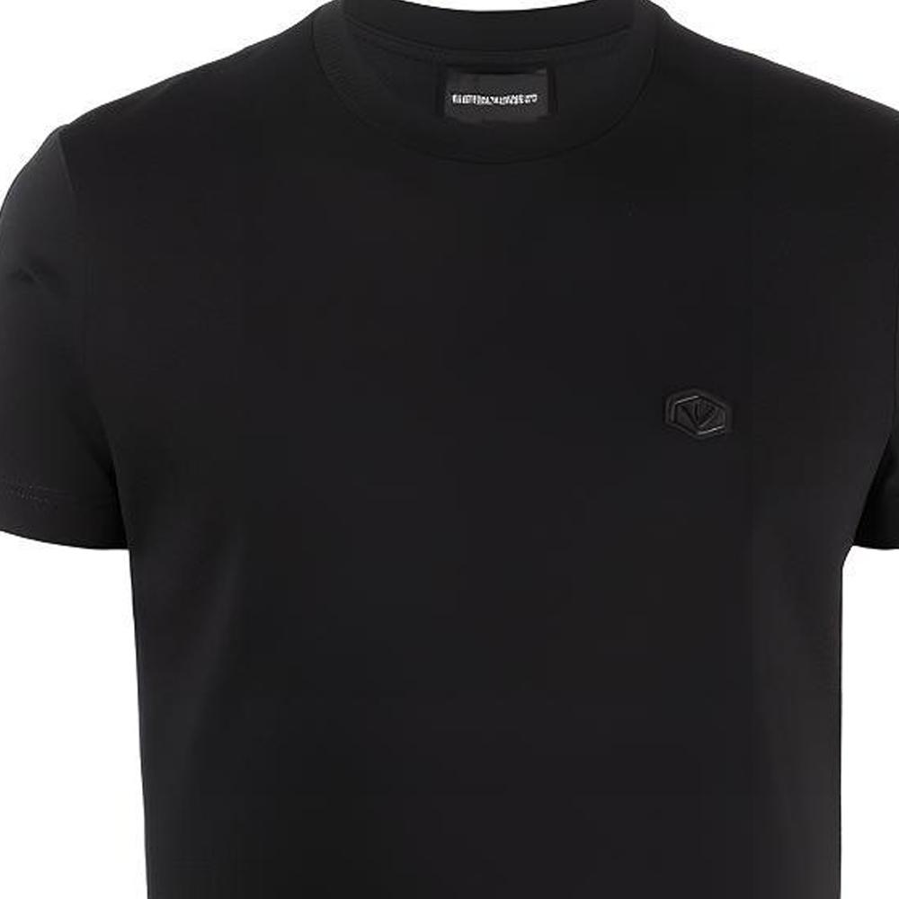 Emporio Armani FW21 Logo Appliqué Casual Short Sleeve T-Shirt Men Tops Black 8N1TQ61JRGZ0999