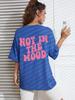 Not In The Mood Pink Letter Print T-Shirts Women Summer Cotton Clothing O-Neck Oversized Short Sleeve Breathable Casual Tshirt