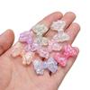 10pcs/lot Big Bowknot Cracked Acrylic Beads Transparent Necklace Loose Spacer Beads For DIY Jewelry Making Bracelet Accessories
