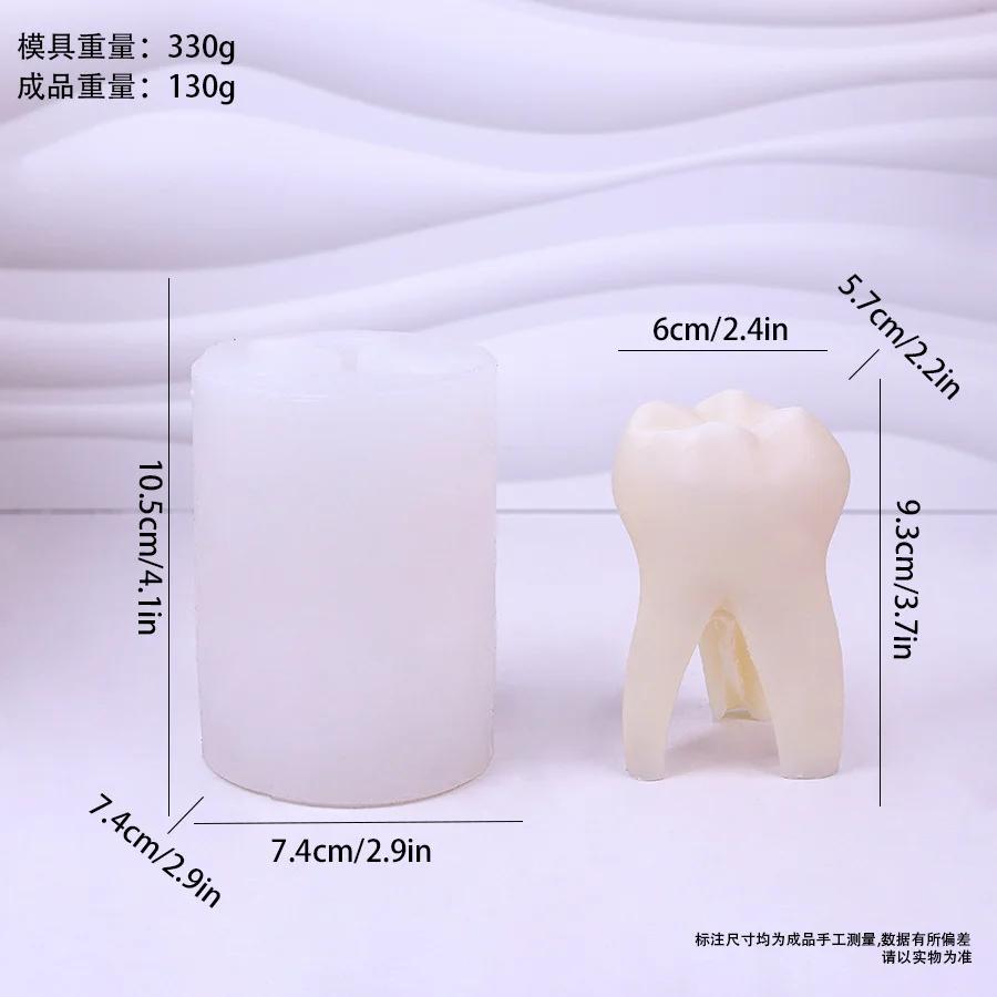 

2026 Latest Models 3D Teeth Shape Silicone Mold for Aromatherapy Candle Cake Baking Fondant Ornament Decoration Creative Plaster