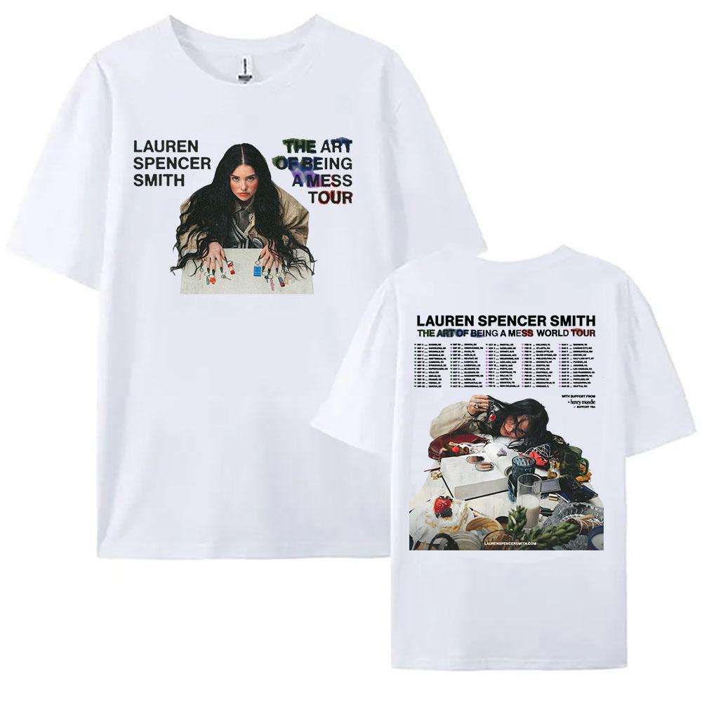 The Art of Being A Mess Tour 2026 Tshirt Lauren Spencer Smith Graphic Tshirt Short Sleeve Female T Shirt Summer Soft Tee