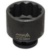 Impact Socket 32mm 12-point 1/2' Socket Wrench CR-Mo, Asta