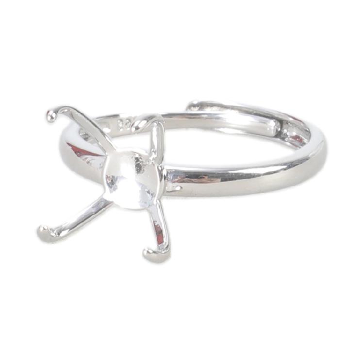 Women Opening Blank Rings Base Bracket Tray DIY Setting Jewelry Findings Making