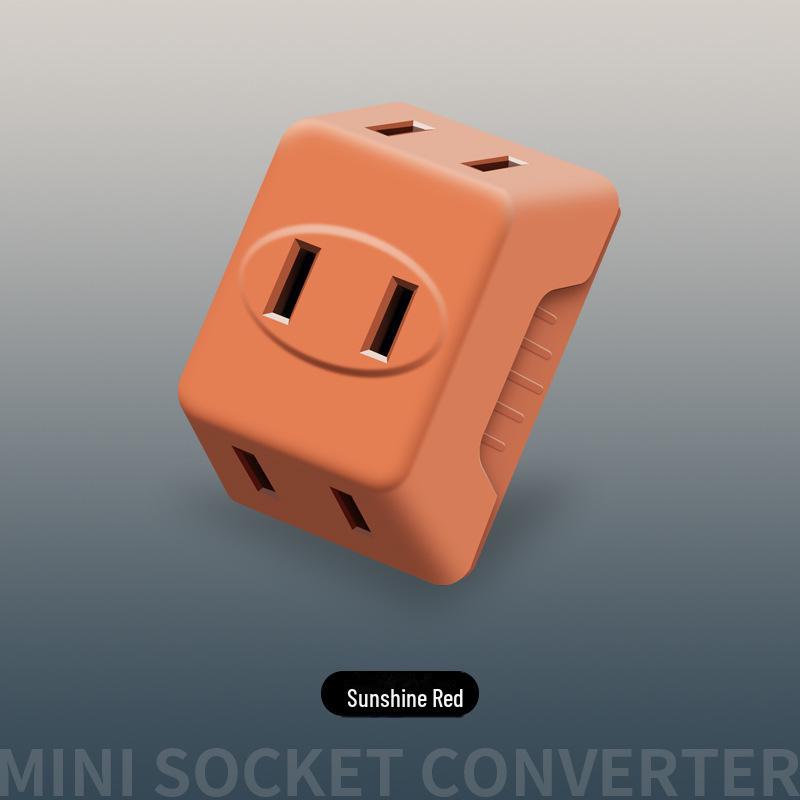 Convenient Multi-Hole 1-to-3 US Standard Plug & Socket Converter